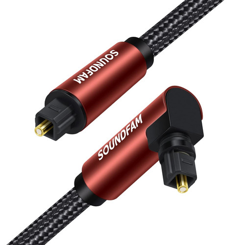 Optisches audiokabel 3m - 90°,